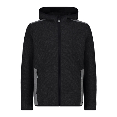 CMP Fleece Jacket Wool-Tech with Hood carbon grey Men